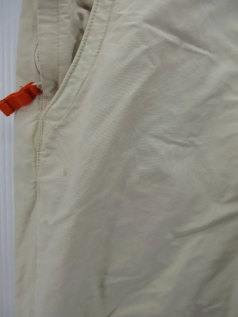 VINTAGE Gap Pants 34X27 Cream Tech Chino Y2K Ankle Zip Utility Hiking*